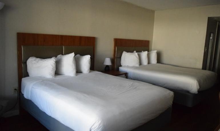 3-Bed Suite with Separate Queen Bed Area (Parking area view)